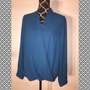 Teal Chiffon Blouse